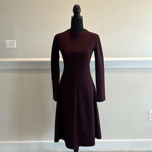 Uniqlo maroon a-line dress